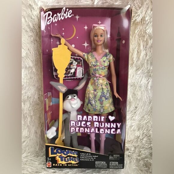 2003 Barbie Loves Bugs Bunny" Special Edition Looney Tunes Warner NIB - Picture 1 of 8